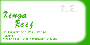 kinga reif business card